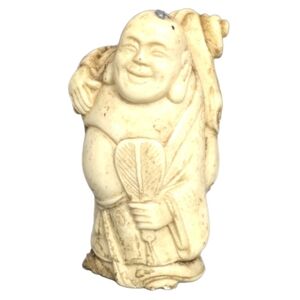 Antique Ivory/Bone Hand Carved Hotei/Buddha Figurine